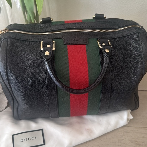 Authentic GUCCI leather Boston Bag- $450 - Picture 2 of 11